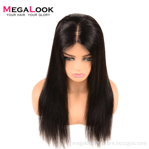 150% 180% 210%  High Density Single Knot Pre-Plucked Natural  Hairline Sri Lanka Human Hair Top Lace Closure Front Wig